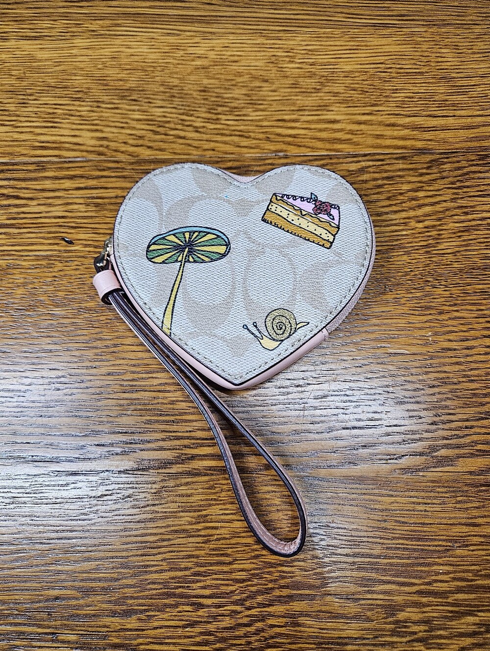 Coach X Observed By Us Heart Coin Case In Signature Canvas